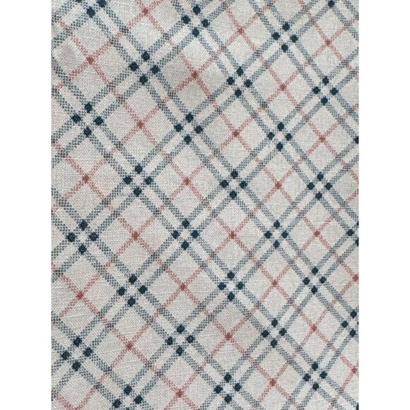 Vintage Plaid Cotton Fabric 14x44" for Sewing Quilting Crafts Red Green Beige - Picture 1 of 5